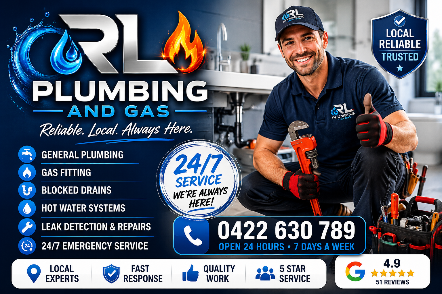RL Plumbing and Gas social media creative